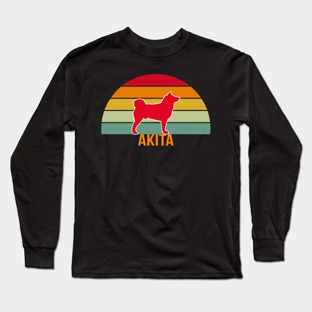 Akita Vintage Silhouette Long Sleeve T-Shirt by seifou252017